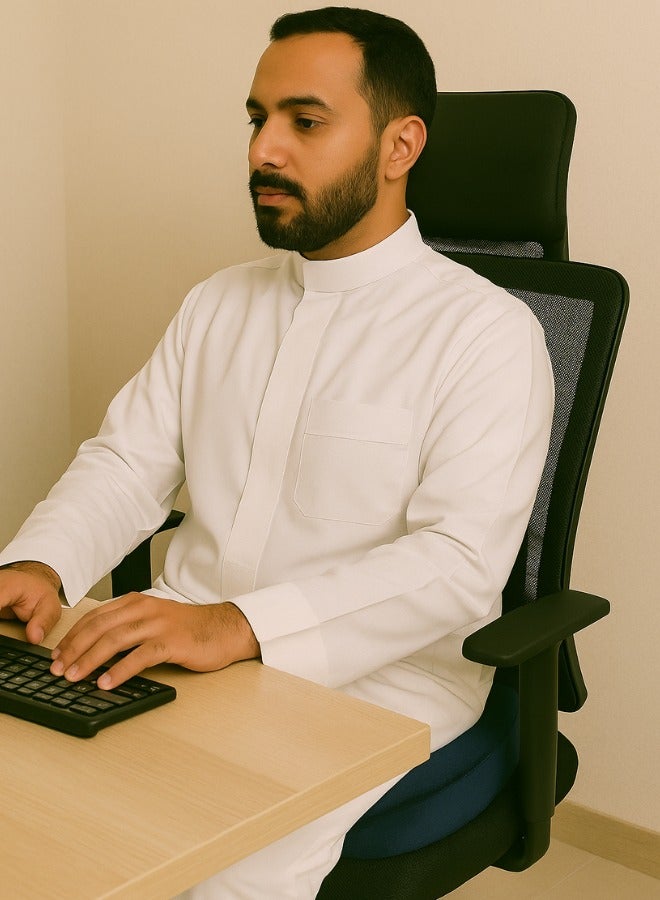 كوين ميد وسادة مقعد طبى كمفورت ميمورى فوم لكرسى المكتب والسيارة والمنزل - Image 5
