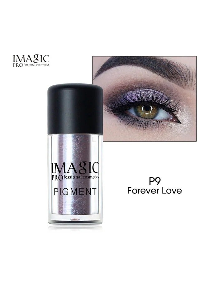IMAGIC Metallic Pigment Glitter Eyeshadow Palette | 9 Vibrant Colors | High-Shine, Long-Lasting Sparkle for Bold Eye Makeup (P9 Forever Love) - Image 1