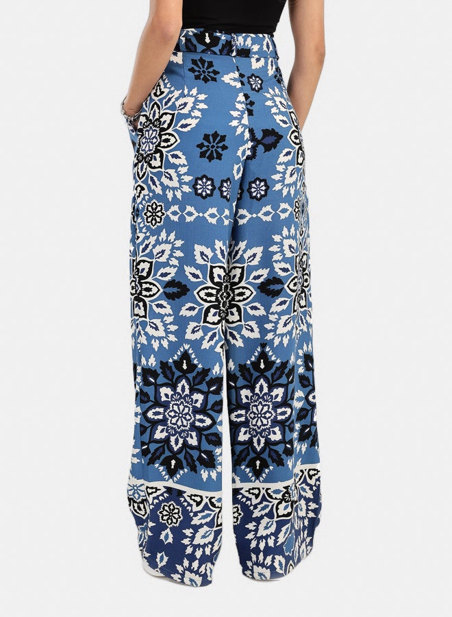 Carina All Over Printed Pants with Belt - Image 3
