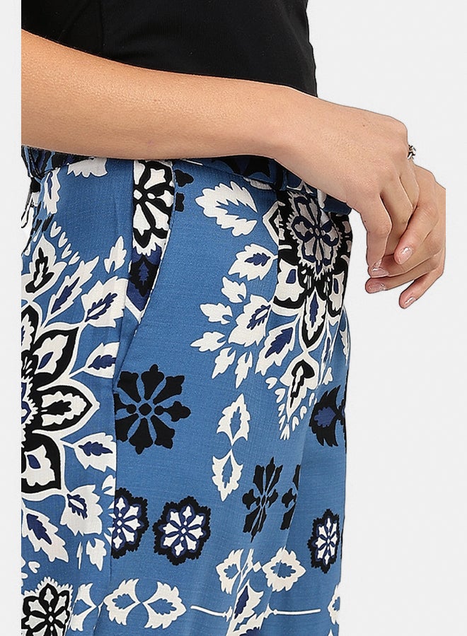 Carina All Over Printed Pants with Belt - Image 4