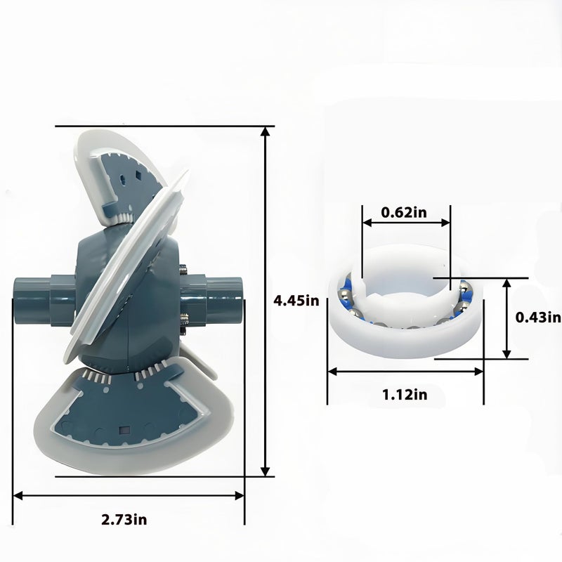 KZU MX6 Pool Cleaner Parts, R0524900 Replacement Parts Compatible with Zodiac mx6 mx8 Series, Tune Up Kit R0527000, R0526100, R0525100 Elite Parts, Pool Cleaning Assembly - Image 3