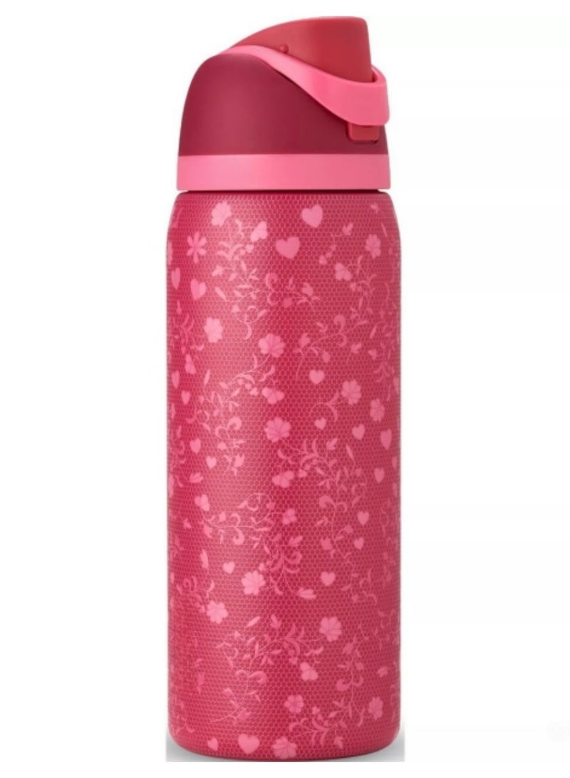 Owala Owala FreeSip Double Insulated Stainless Steel Water Bottle | With Straw | BPA-Free | Sports and Travel Water Bottle | 32 oz | 1-Pack (Love Letter)  - Image 1