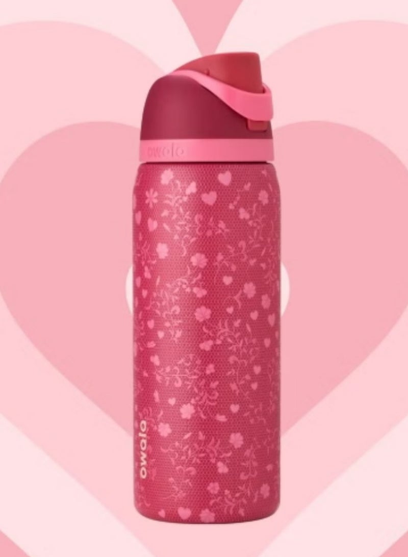 Owala Owala FreeSip Double Insulated Stainless Steel Water Bottle | With Straw | BPA-Free | Sports and Travel Water Bottle | 32 oz | 1-Pack (Love Letter)  - Image 2