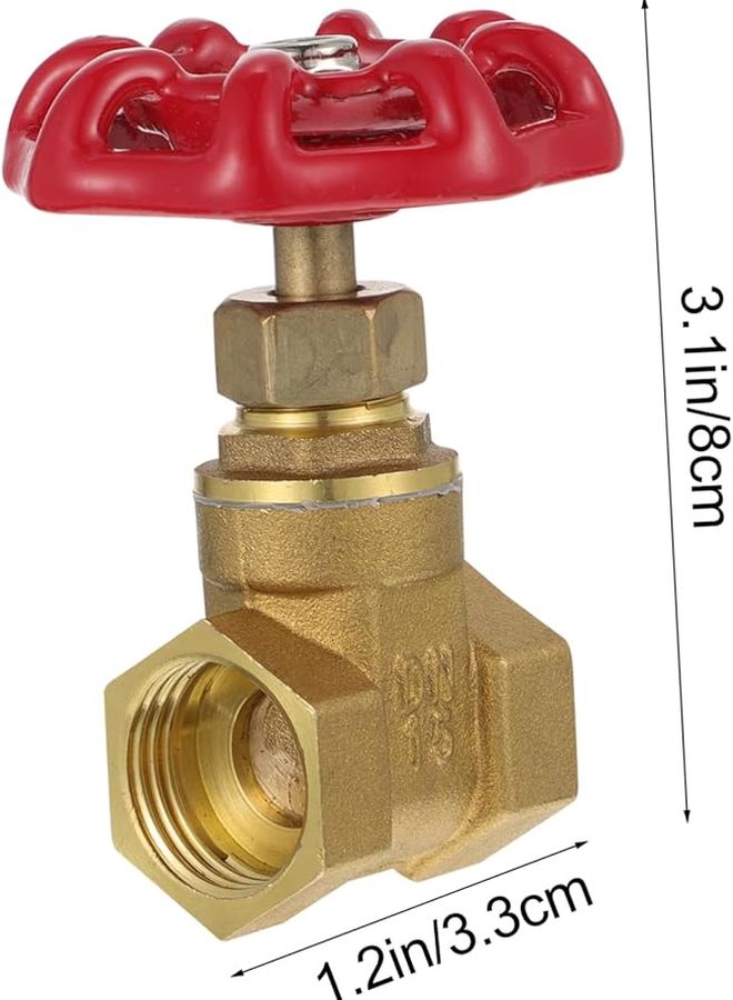 DN15 Brass Shut Off Valve 1 2 Inch Threaded Water Connector Heavy Duty Plumbing - Image 3