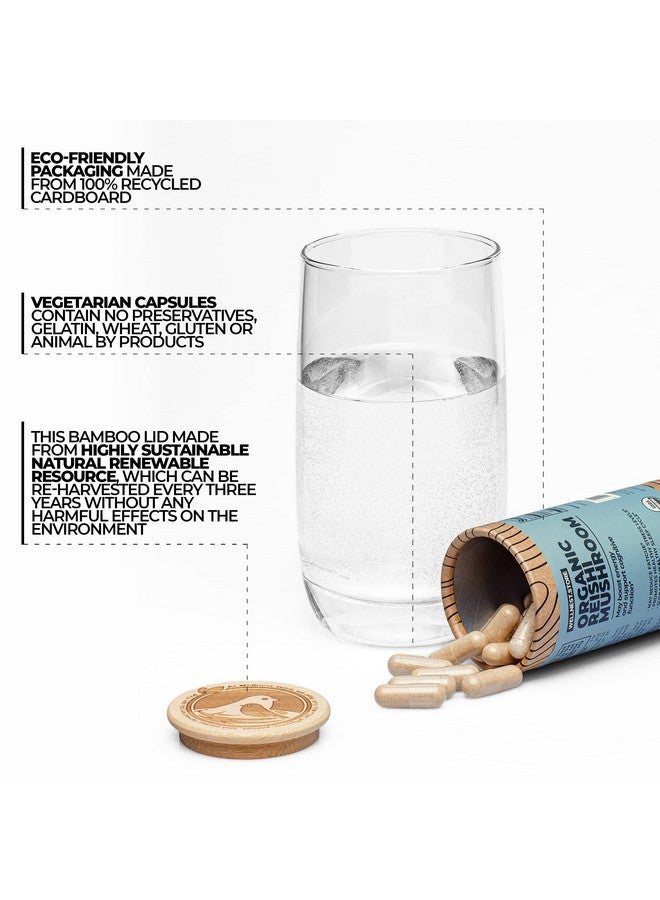 Reishi Organic Mushroom Supplement Capsules | Ganoderma Extract, Immune Support Supplement | Boosts Energy, Fights Fatigue & Supports Cognitive Function | Mushroom Extract Capsules (200) - Image 2