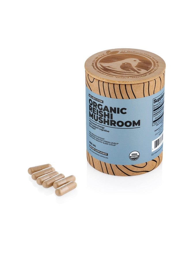 Reishi Organic Mushroom Supplement Capsules | Ganoderma Extract, Immune Support Supplement | Boosts Energy, Fights Fatigue & Supports Cognitive Function | Mushroom Extract Capsules (200) - Image 1