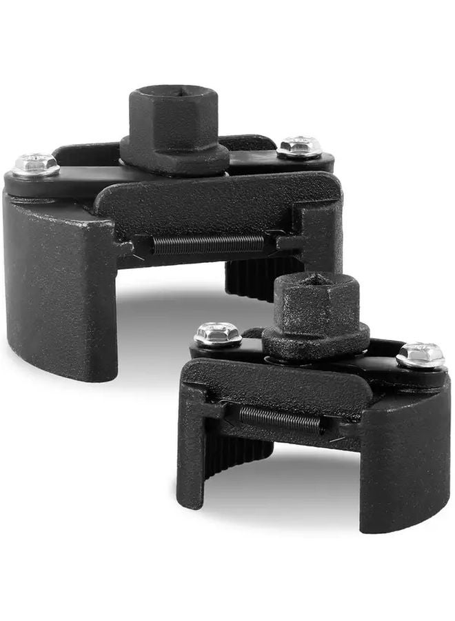 2Pcs Black Adjustable Oil Filter Wrench 60 105mm Universal Removal Tool For 1 2 Inch Ratchet - Image 1