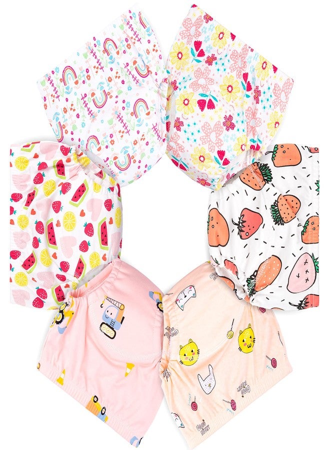 U0U Toddler Girls Potty Training Pants,Baby Girls Training Underwear 6 Pack Size 2T Orange - Image 1