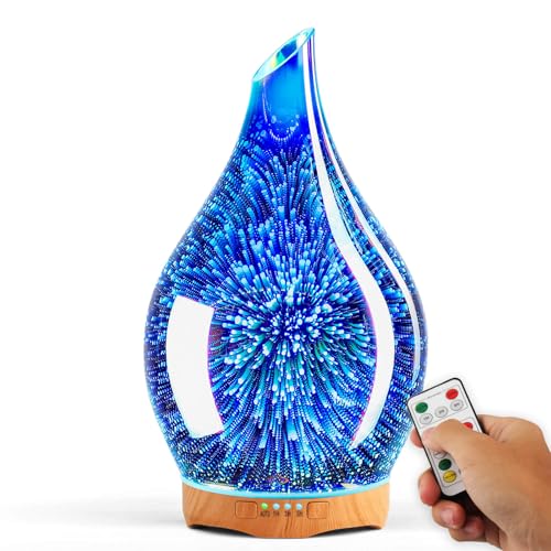 Porseme 280ml Essential Oil Diffuser, Aroma Ultrasonic Humidifier with Remote Control, BPA Free, Auto Shut-Off, Timer Setting - Image 1