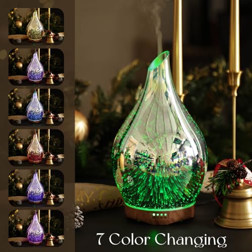 Porseme 280ml Essential Oil Diffuser, Aroma Ultrasonic Humidifier with Remote Control, BPA Free, Auto Shut-Off, Timer Setting - Image 2