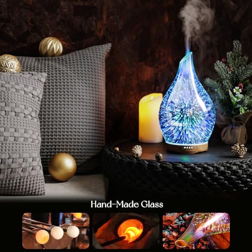 Porseme 280ml Essential Oil Diffuser, Aroma Ultrasonic Humidifier with Remote Control, BPA Free, Auto Shut-Off, Timer Setting - Image 5