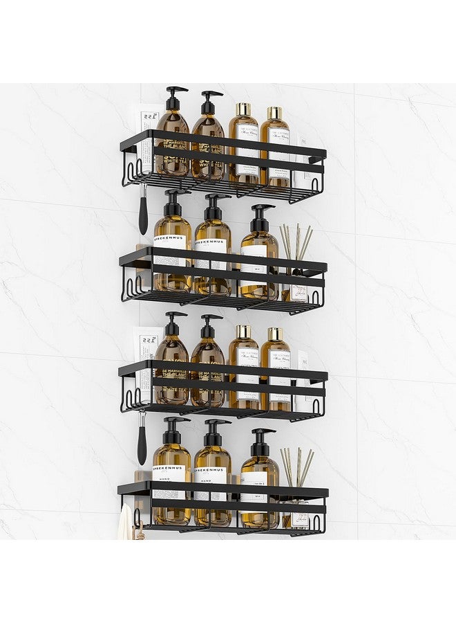 WOWBOX Shower Caddies 4 Pack - Adhesive Hanging Shower Shelf - Bathroom Organizers and Storage, No Drilling Stainless Shower Shelves for Home Decor, Bathroom Accessories - Image 1