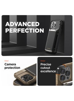 VRS Design Damda Glide Pro iPhone 16 Pro MAX Case Cover Wallet with Semi Automatic Credit Card Holder Slot [4 Cards] - Black  - Image 3