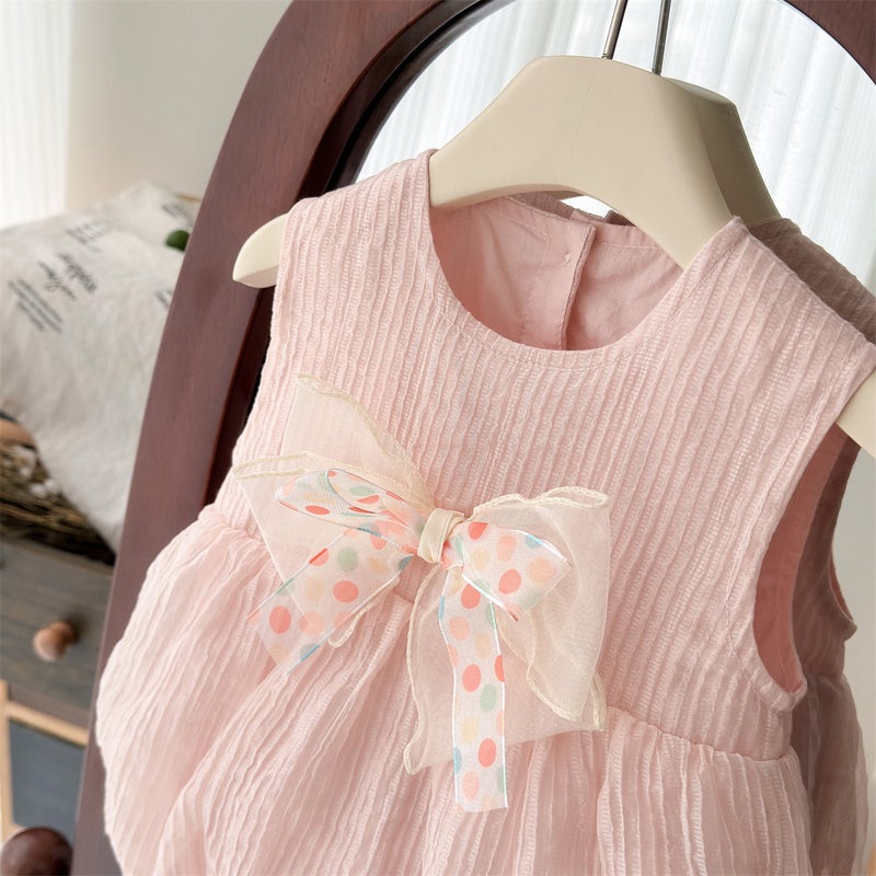 2025 Ins Foreign-Style Sweet Bow Khaki Thin Tencel 0-2 Year Old Baby Girl'S Fart Coat - Image 4