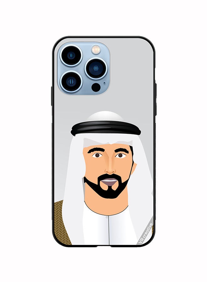 VR CREATIVE Protective Case Cover For Apple iPhone 14 Pro Sheikh Hamdan Bin Mohammed Bin Rashid Al Maktoum Design Multicolour - Image 1