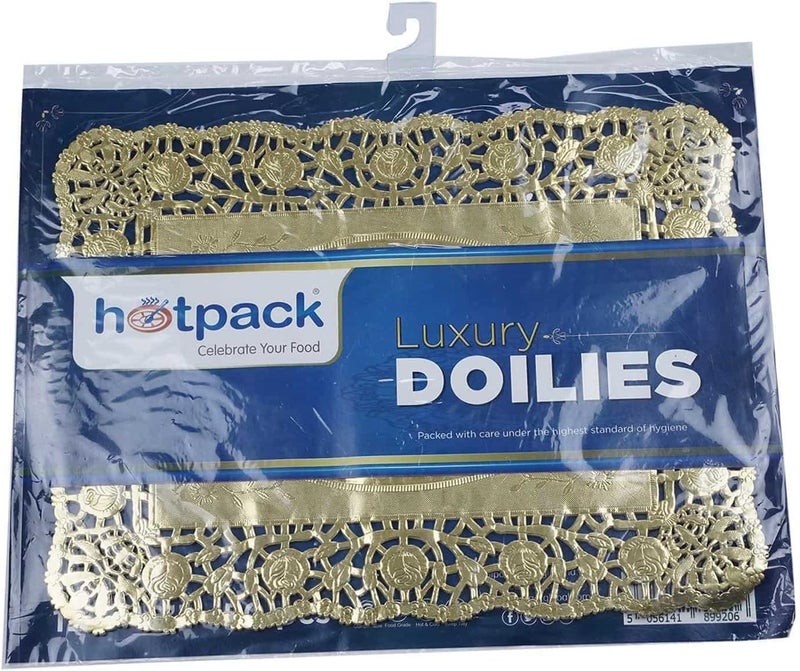 Hotpack منديل ذهبي مستطيل من هوت باك 30 سم × 40 سم، 50 قطعة - Image 1