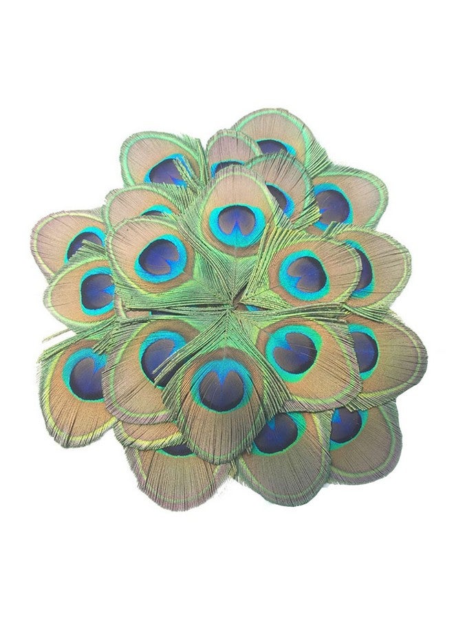 MWOOT 30 Pieces Peacock Feathers, Green Peacock Eye Feathers For Diy Crafts Art, Trimmed Feathers For Diy Vintage Hair Accessories Carnival Revelry Masquerade Costume Wedding Holiday Party Decoration - Image 1