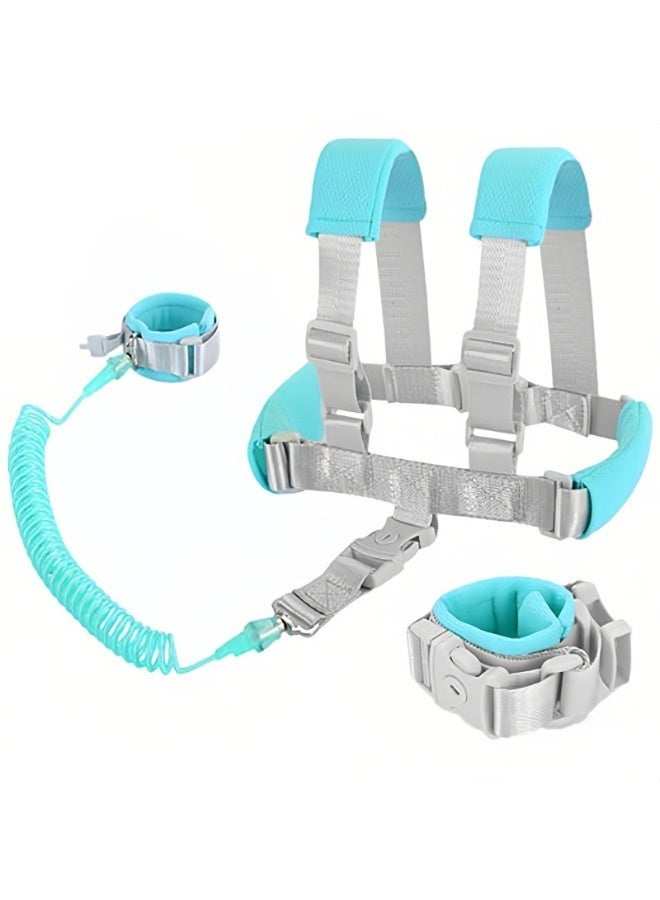 Kids Anti-Lost Wrist Leash with Safety Harness & Detachable Link – Adjustable, Breathable, & Safe Toddler Walking Backpack for Boys & Girls – 360° Rotatable, Durable PU and Stainless Steel Design - Image 1