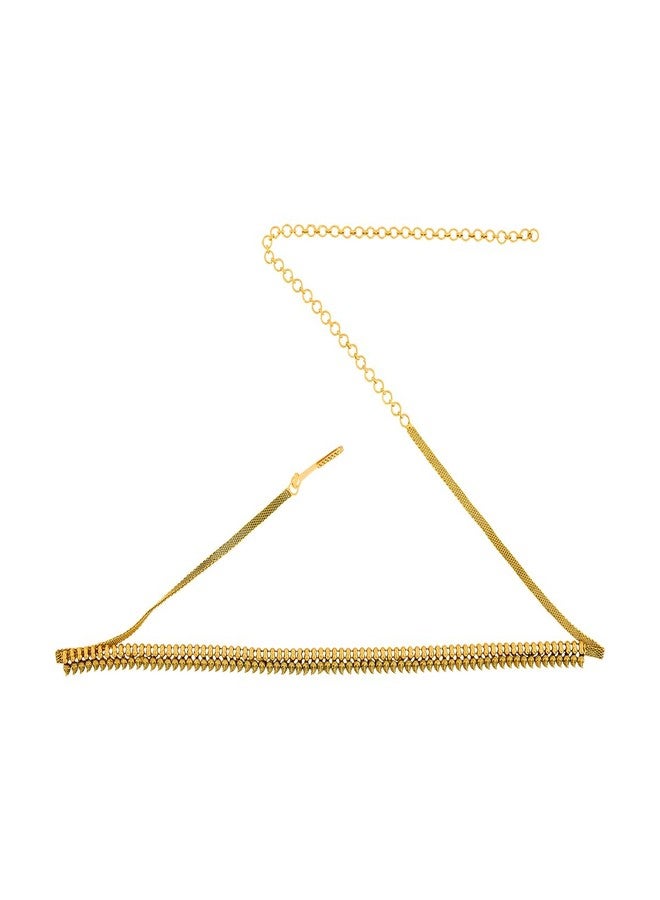 Kushal's Fashion Jewellery Gold Plated Antique Kamarbandh Waist Belt with Adjustable Chain for Women - Bridesmaid & Special Occasion Jewellery - 457165 - Image 1