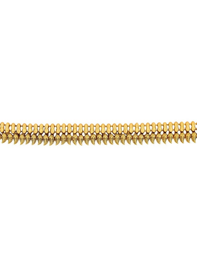 Kushal's Fashion Jewellery Gold Plated Antique Kamarbandh Waist Belt with Adjustable Chain for Women - Bridesmaid & Special Occasion Jewellery - 457165 - Image 3