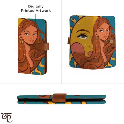 Kalankit Wallet for Woman | Vegan Leather Passport Wallet for Women | Bi-Fold Long Purse for Women Wallet, Birthday Gifts for Women, Passport Holder | The Child of Sun - Image 5
