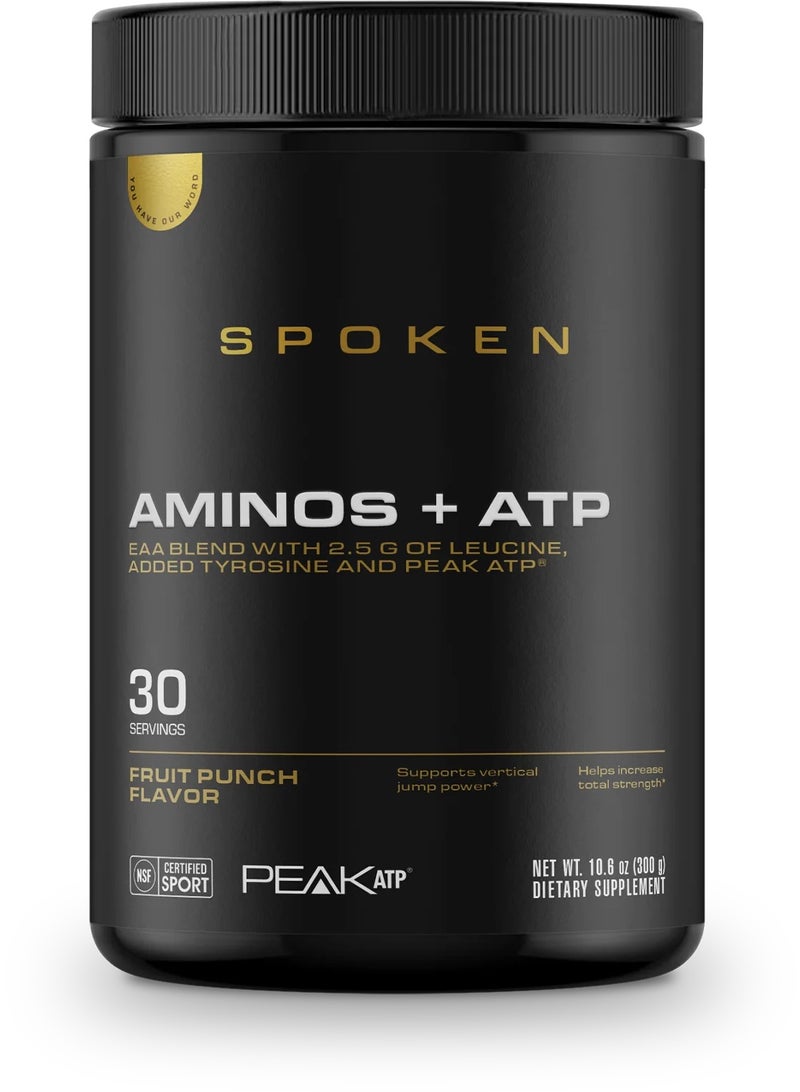 SPOKEN AMINOS+ATP – Fruit Punch (30 Servings) - Image 1