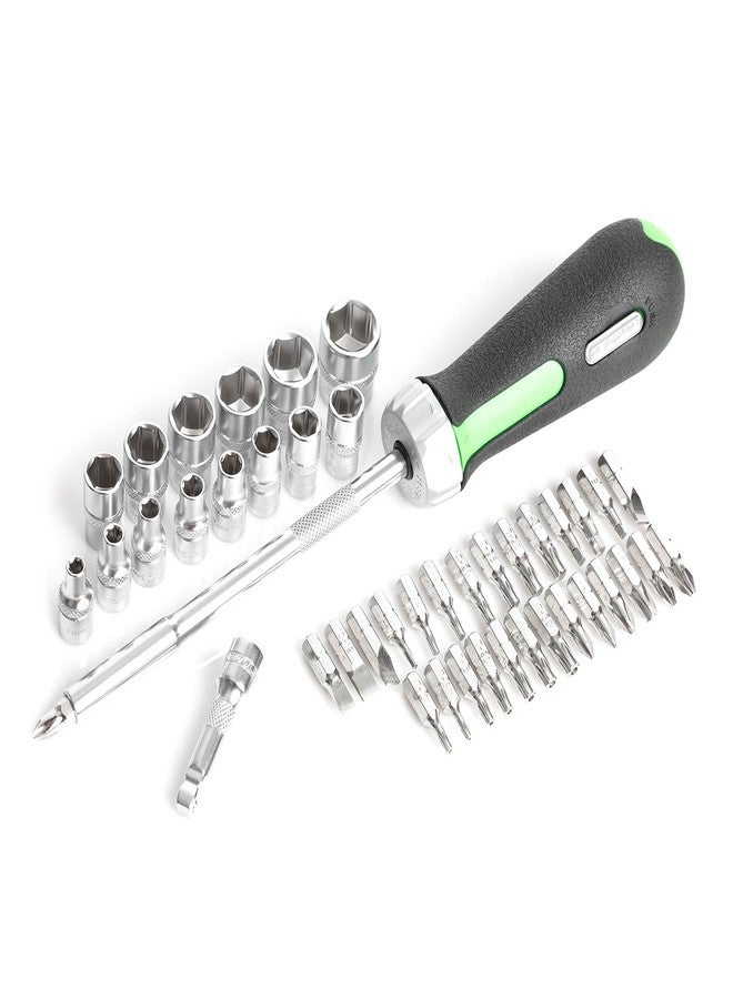أو إي إم تولز مجموعة مقابس OEMTOOLS 23997، 64 قطعة، مجموعة أدوات ميكانيكية بمحرك 1/4 بوصة، مجموعة مفاتيح مقبس مطلية بالكروم الصلب، مقابس مانعة للانزلاق، مجموعة سقاطة وملحقات للمساحات الضيقة - Image 2