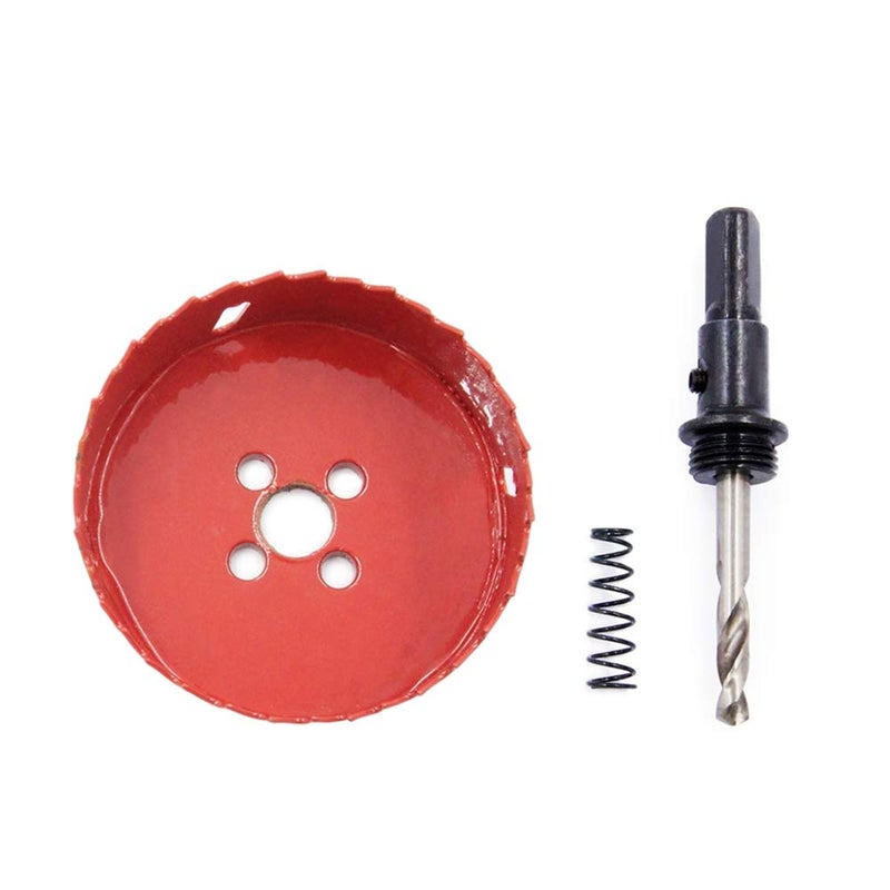 Laiwei Hole Saw Drill Bit HSS Hole Cutter with Arbor for Wood,PVC Board and Plasterboard(3"(75mm Hole Saw)) - Image 3