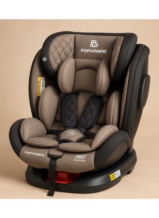 Popypapa three-stage car seat, load capacity from 0 to 36 kg, ISO FIX feature, and 360-degree rotation (code CB836) KHAKI - pzsku/Z68A4E57DF87F96671A23Z/45/1750683677/b46875ea-31a4-4ddf-9fac-3042a0075436