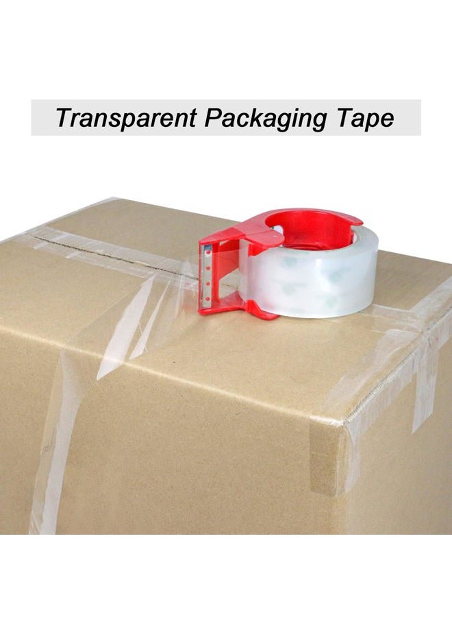 BOMEI PACK 12 Rolls Clear Packing Tape Rolls with Free Dispenser, Heavy Duty Refill Tape for Shipping Moving and Packaging, 2.4Mil 1.88 Inch x 60 Yard, - Image 3