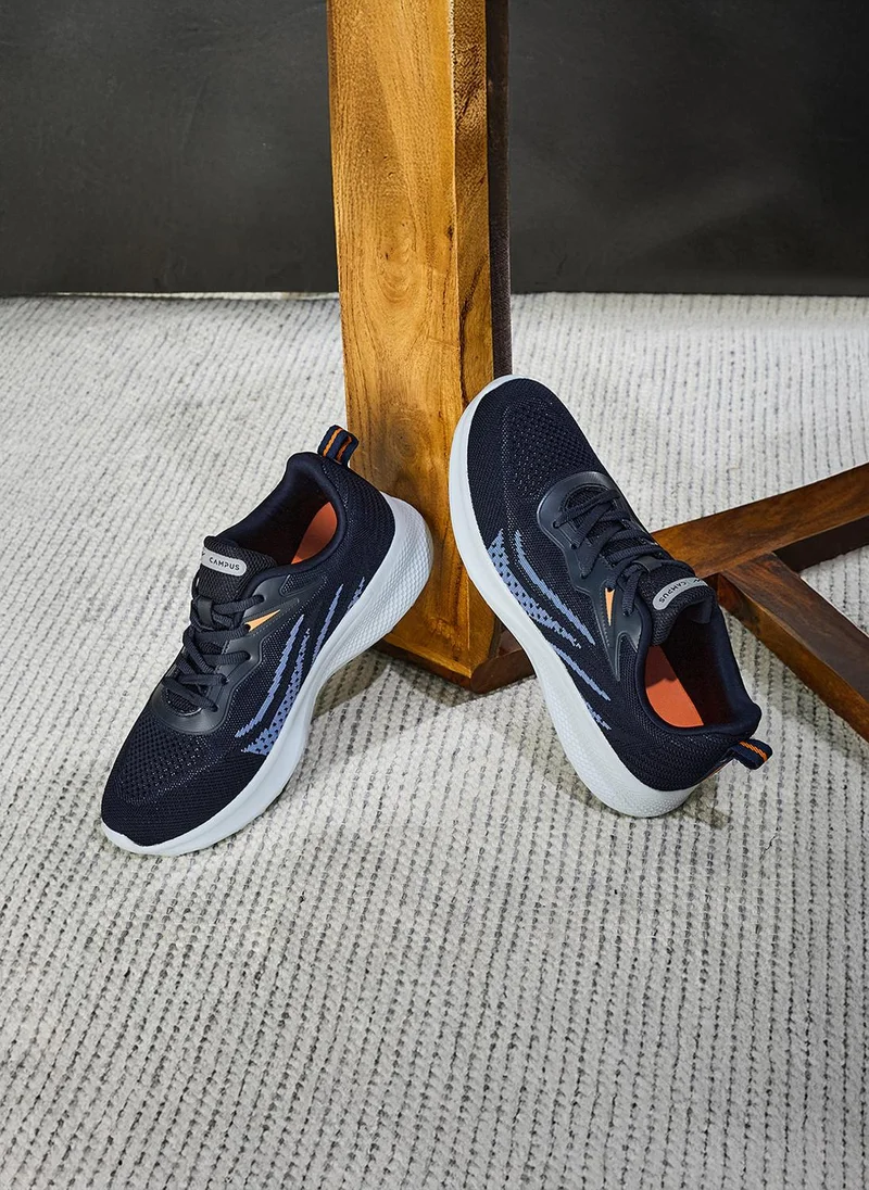 Campus Navy Men Reed Memory Foam Lace-Up Running Shoes-Navy for Men | Best Price UAE