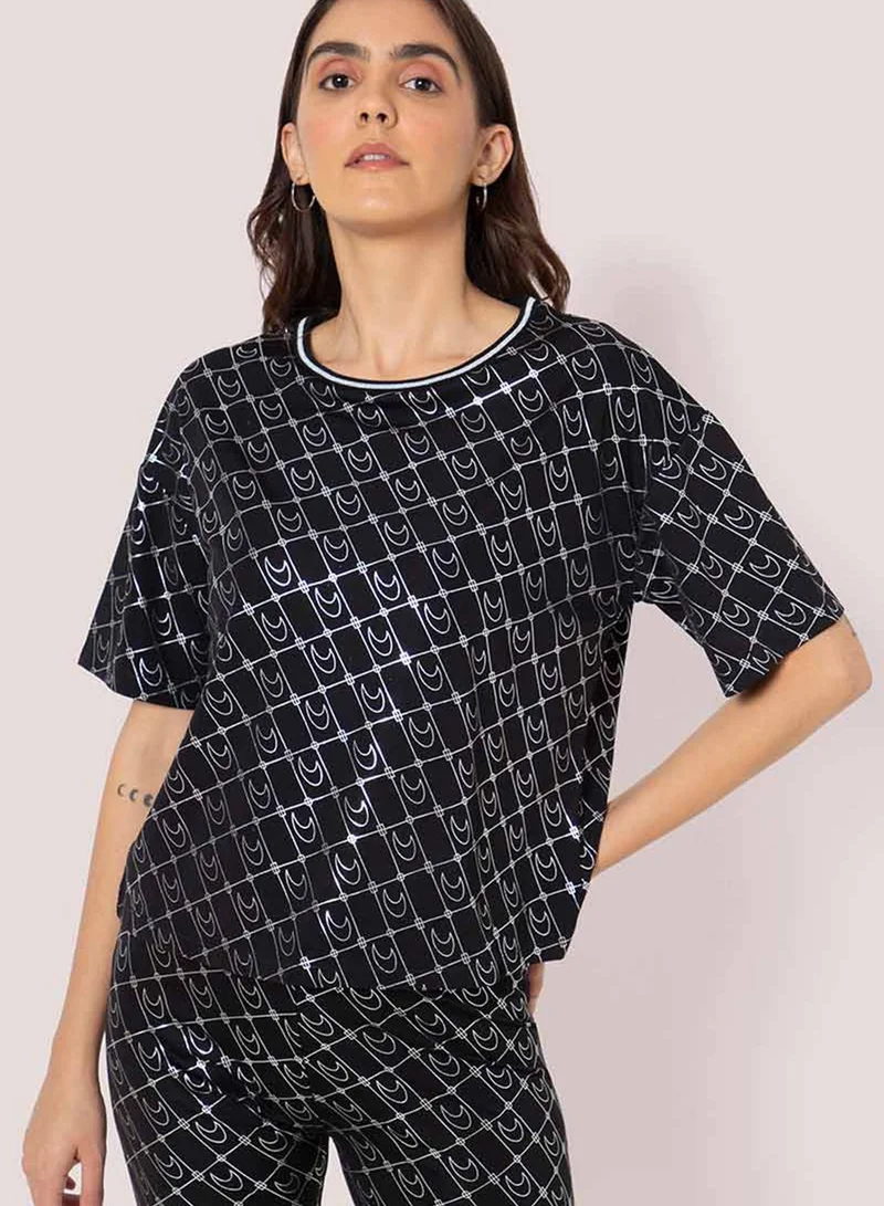 Blue Age Crew Neck Shimmer T-Shirt