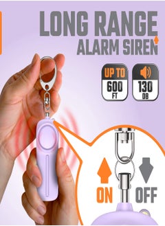 Excefore Personal Alarm Personal Safety Panic Alarm Keychain Emergency Self Defence 130 dB Loud Siren Protection Device with LED Light Simple Operation Reusable for Women Kids Elders  - Image 2