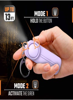 Excefore Personal Alarm Personal Safety Panic Alarm Keychain Emergency Self Defence 130 dB Loud Siren Protection Device with LED Light Simple Operation Reusable for Women Kids Elders  - Image 3