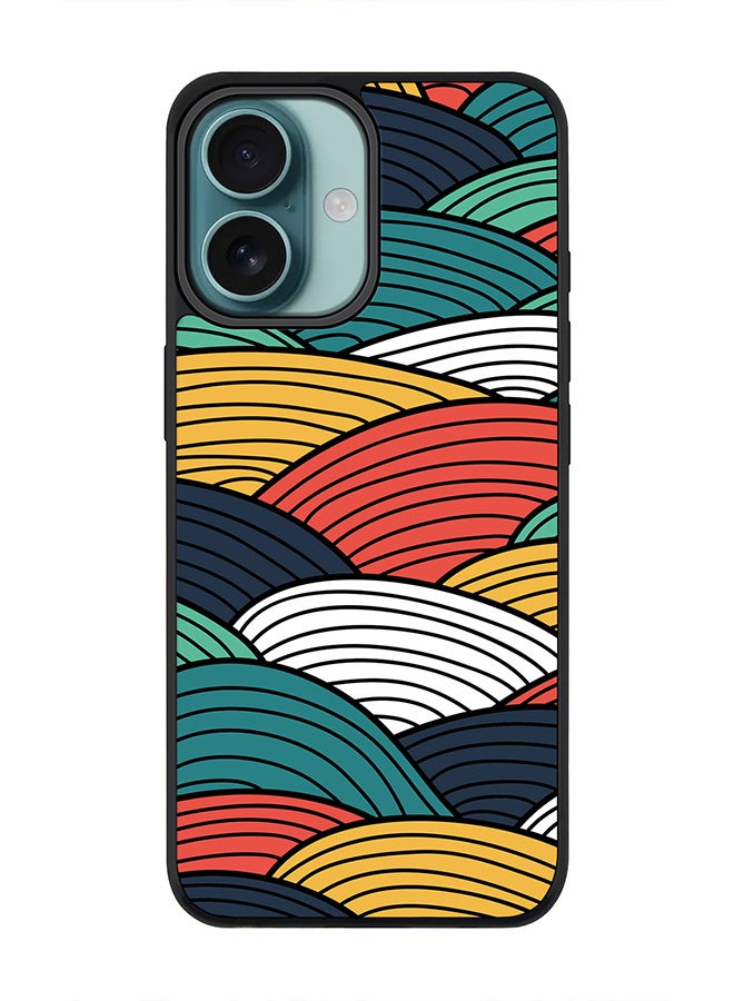 Stylizedd For iPhone 16 Case [Compatible with MagSafe] Slim Magnetic cover Phone Case iPhone 16 -Woven Colors - Image 1
