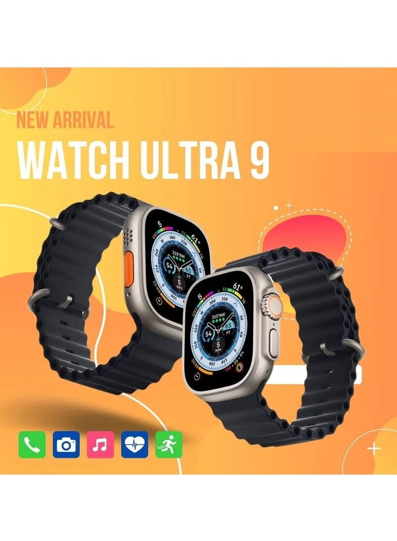 Ultra 9-in-1 Smartwatch Set with Bluetooth Calling, Air Buds Pro, 7 Interchangeable Straps, Protective Cover & Wireless Charger – All-in-One Fitness Tracker with Heart Rate Monitor & Premium Accessories  - Image 3