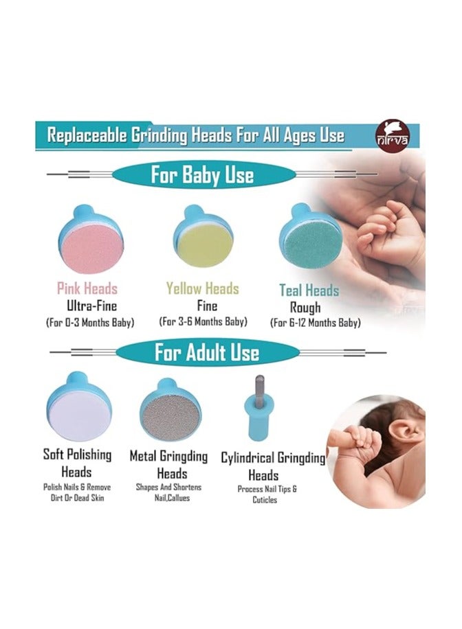 مبرد أظافر أطفال شحن بلون لبني – للعناية الآمنة والسهلة بأظافر طفلك - Image 5