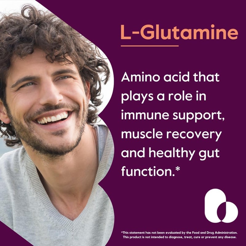 BESTVITE LGlutamine 500mg per Capsule 240 Capsules  No Dicalcium Phosphate  No Stearates  Non GMO  Gluten Free  Gut Health Support - Image 3