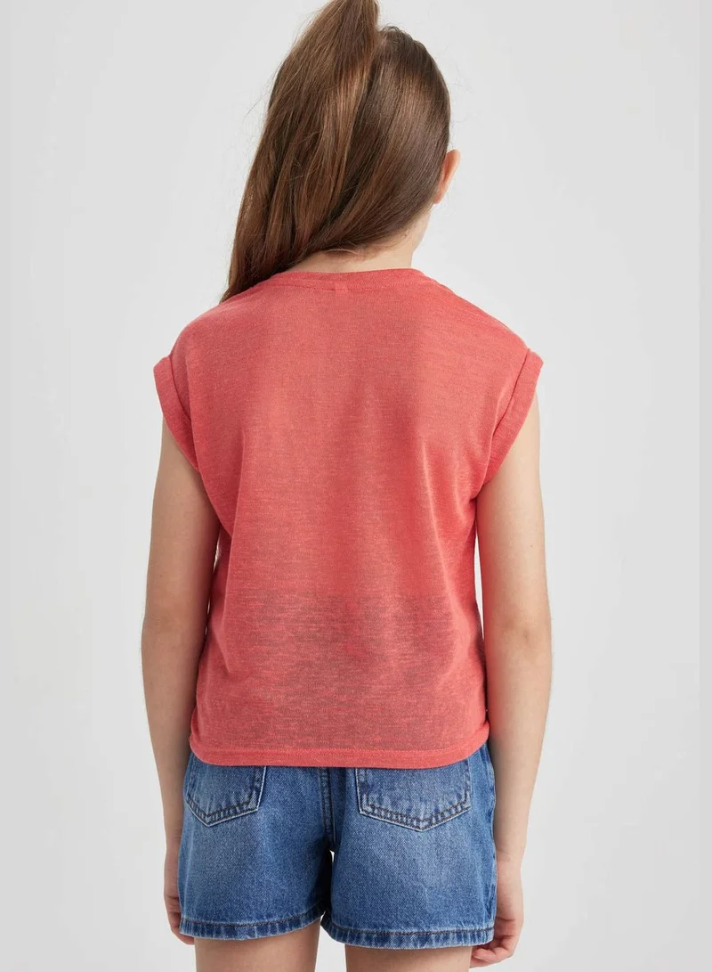 ديفاكتو Girl Knitted Short Sleeve Body