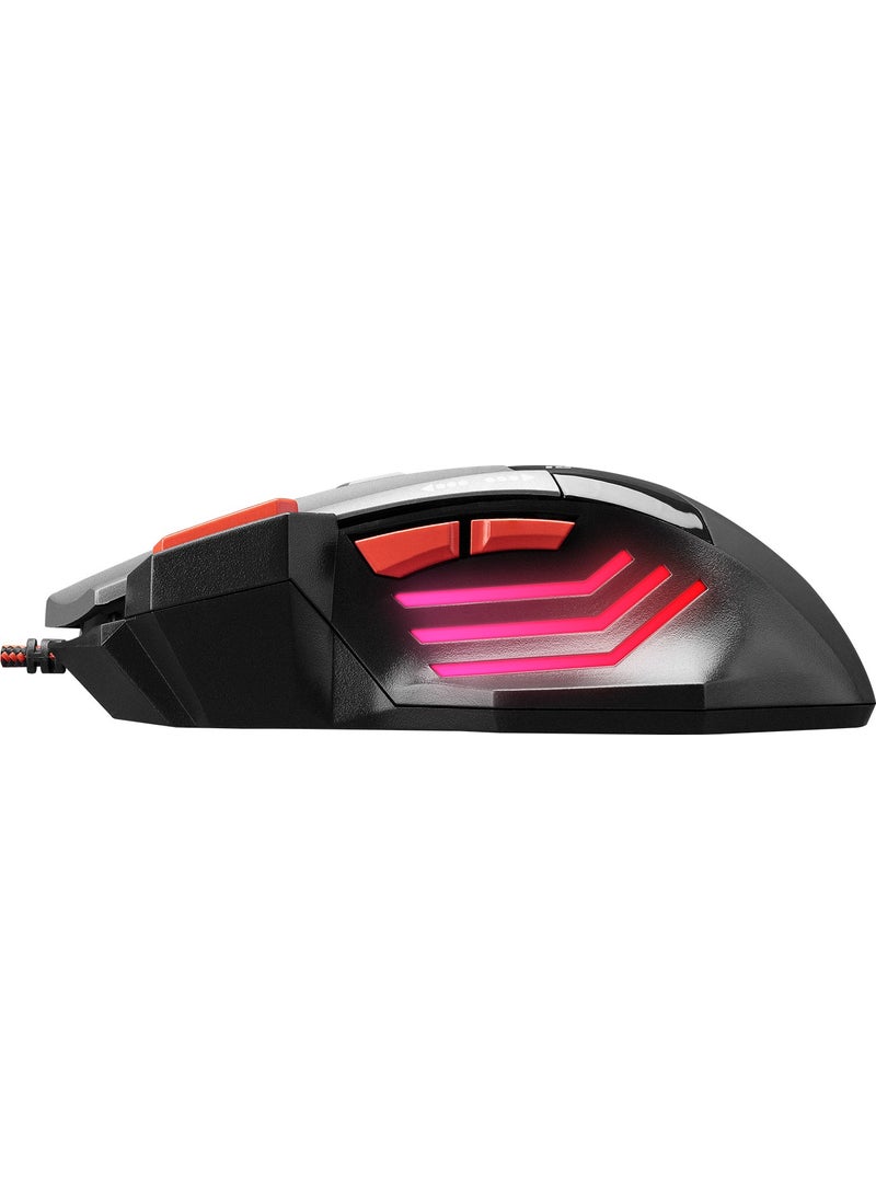 Everest - SGM-X7 PRO Silver 2in1 7200dpi Macro Gaming Mouse +Gaming Mouse Pad - Image 1