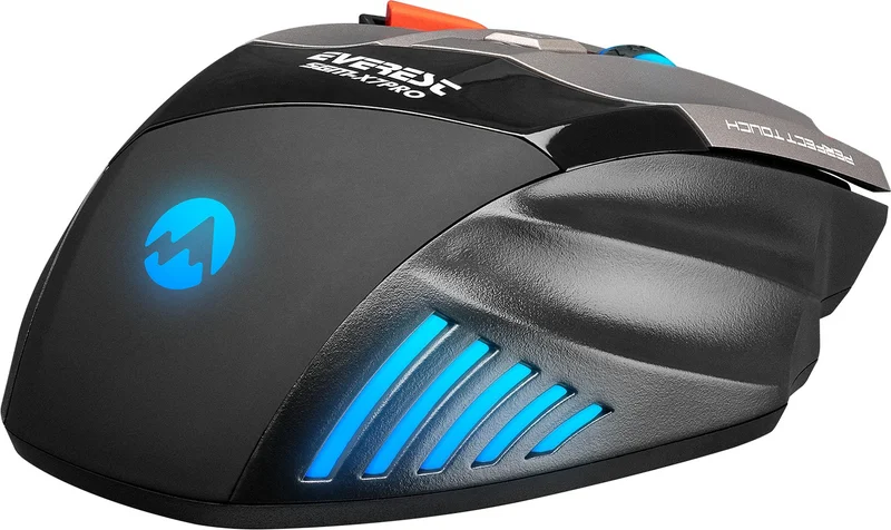 ايفرست SGM-X7 PRO Silver 2in1 7200dpi Macro Gaming Mouse +Gaming Mouse Pad