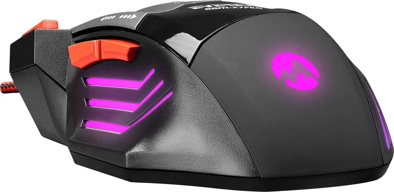 ايفرست SGM-X7 PRO Silver 2in1 7200dpi Macro Gaming Mouse +Gaming Mouse Pad