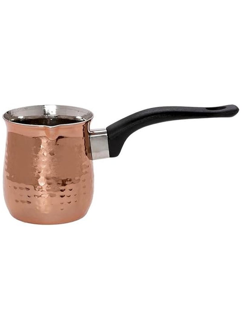 Turkish Coffee Pot Set of 3 250ml/450ml/600ml Stainless Steel with High Quality Exterior Copper Coating | Coffee Warmer with Heat Insulation Handle | Turkish Coffee Pot - Image 2