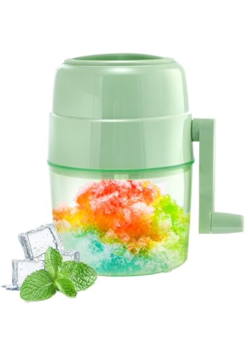 Barakah Manual Ice Shaver Machine, Snow Cone Machine, Shaved Ice Maker Machine for Home, Double Stainless Steel Blade Ice Crusher, Ice Shaver Hand Crank, Slushy Maker Machine, Ice Crusher - Image 1