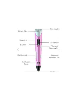 Print Pen قلم الكتروني رسم ثلاثي الأبعاد مع سلك البالغين والأطفال  - Image 4