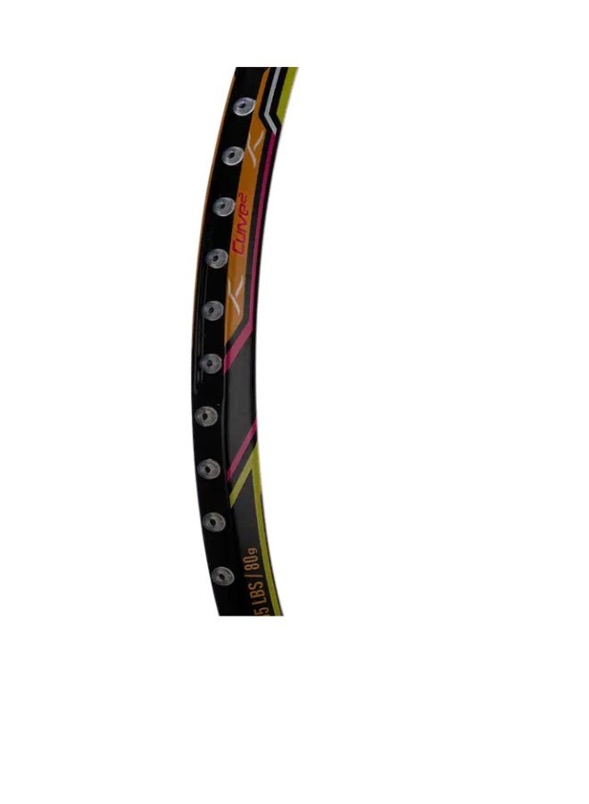 Hundred Atomic X 35 SPD Carbon Fibre Strung Badminton Racket with Full Racket Cover for Intermediate Players (82g, Maximum String Tension - 32lbs) (Black/Blue) - Image 5