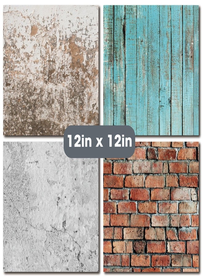 Desecraft Vintage Wooden Brick Texture 12x12 Scrapbooking Cardstock Decorative Paper for Card Making Background Origami Textured Decorative Scrapbook Paper Scrapbook Materials Supplies - Image 2