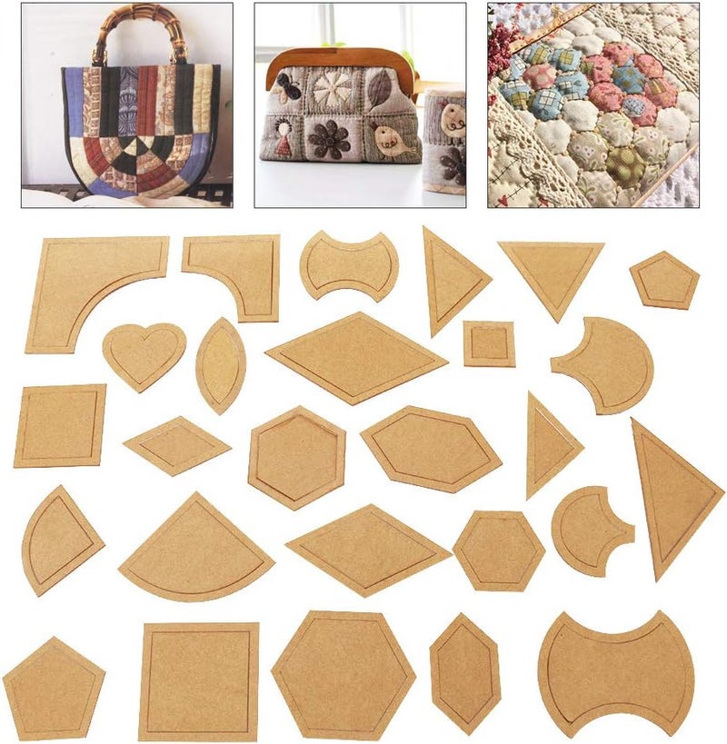 Rayberro 54 Pcs/Set Quilting Templates Quilt Stencils Handmade Mixed Quilt Templates Sewing Patterns Set Quilter Styling Tool Clear Acrylic Stencil DIY Tools for Patchwork Leather Craft Quilting Sewing Tool - Image 1