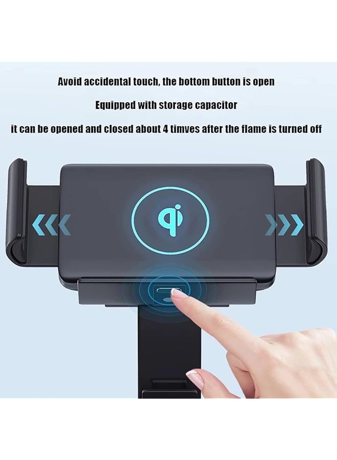 KASTWAVE 15W Qi Wireless Car Charger Mount Holder Compatible For Galaxy Z Fold3 Z Fold2 Fold S22 Ultra Google Pixel 6 Pro Iphone 13 Pro Max 12 Pro Phone Auto Clamp Fast Wireless Car Charger - Image 3