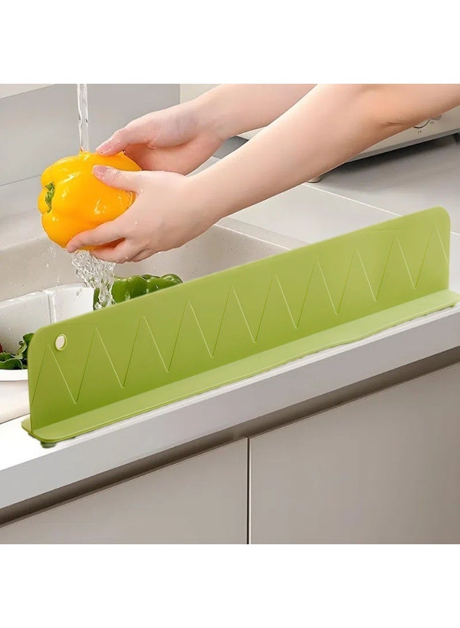 Silicone sink water blocking board, kitchen splash proof board, silicone water blocking strip for sink, sink, and vegetable basin. - Image 1